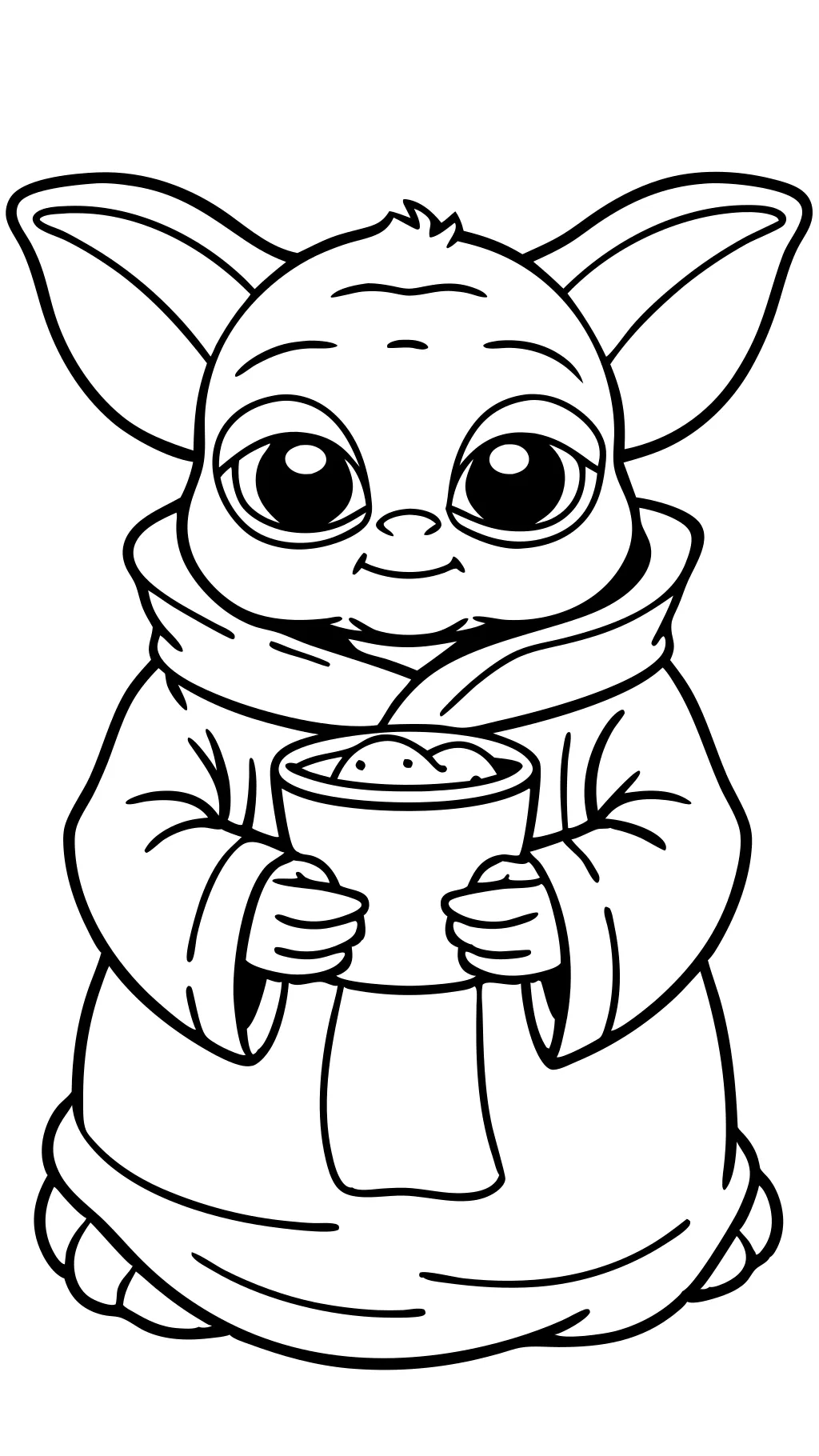 Baby Yoda Páginas para colorear